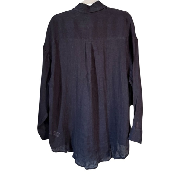Vitamin A Playa Oversized Black Linen Women Swim Coverup/Top Size Small $175.00 - Picture 8 of 8